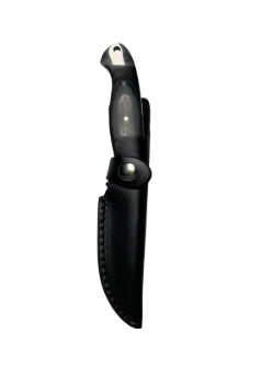 WHITBY Black Pakkawood Knife w/Sheath 3.25"
